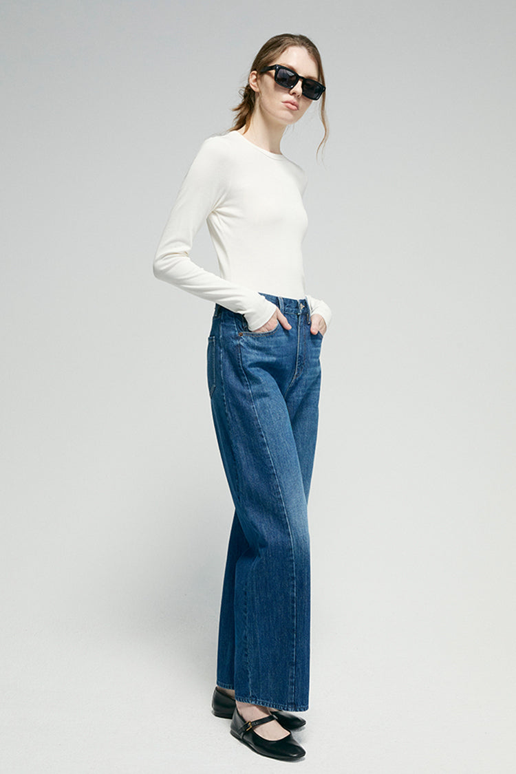 Crush Curve Ankle Jeans HJ052