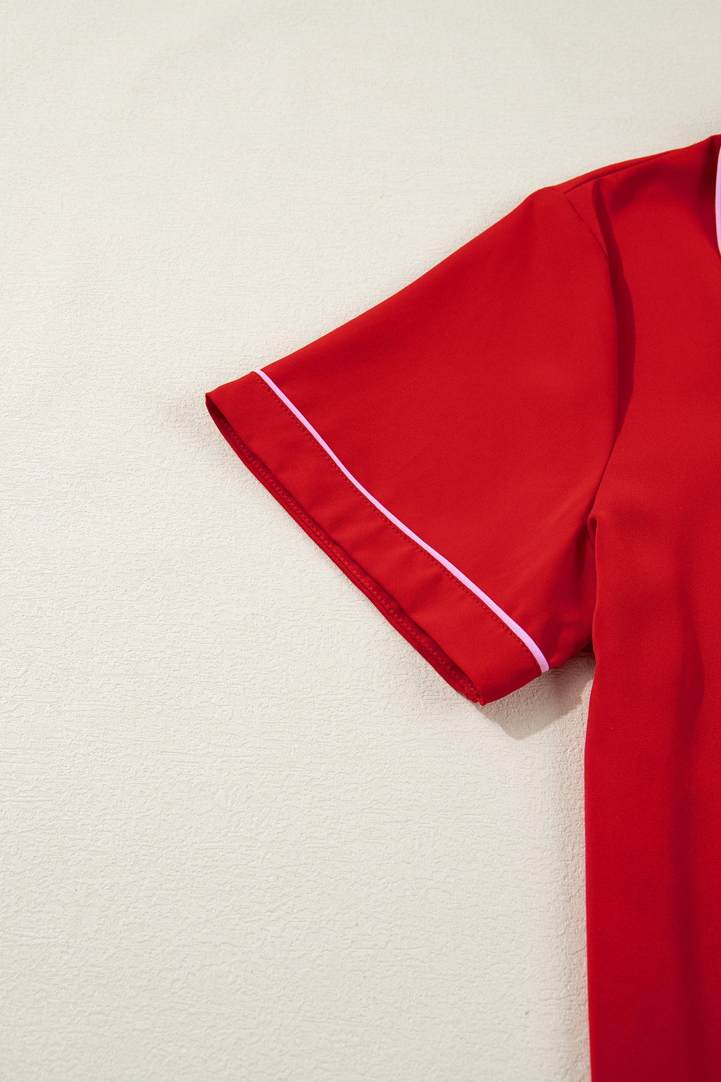 Silky Ribbon Bow Top & Short Set