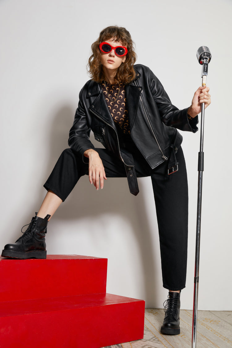 Queens Of Noise High Rise Barrel Jeans HJ026 [FINAL SALE]