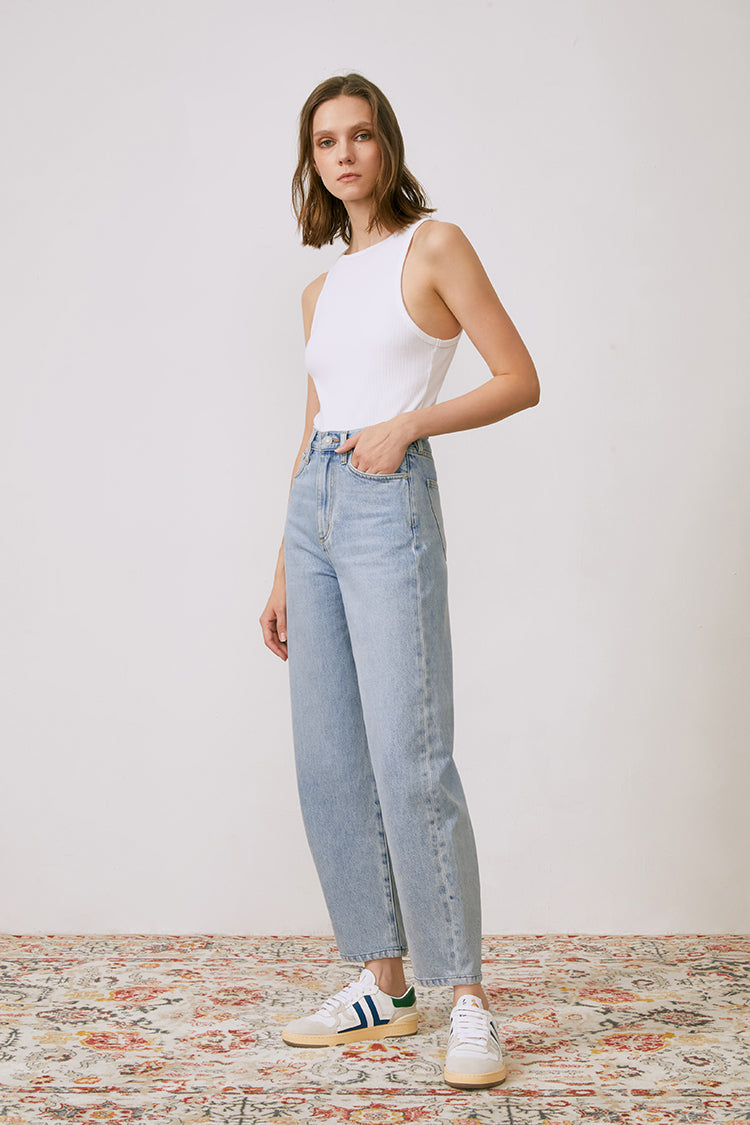 Queens Of Noise High Rise Barrel Jeans HJ026 [FINAL SALE]