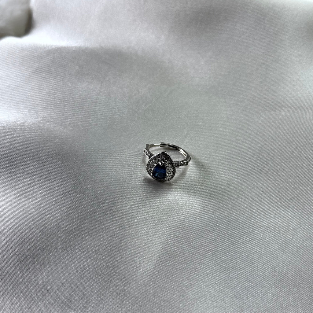 925 Sterling Silver Sapphire Fidget Ring - Removable Head Anxiety Ring