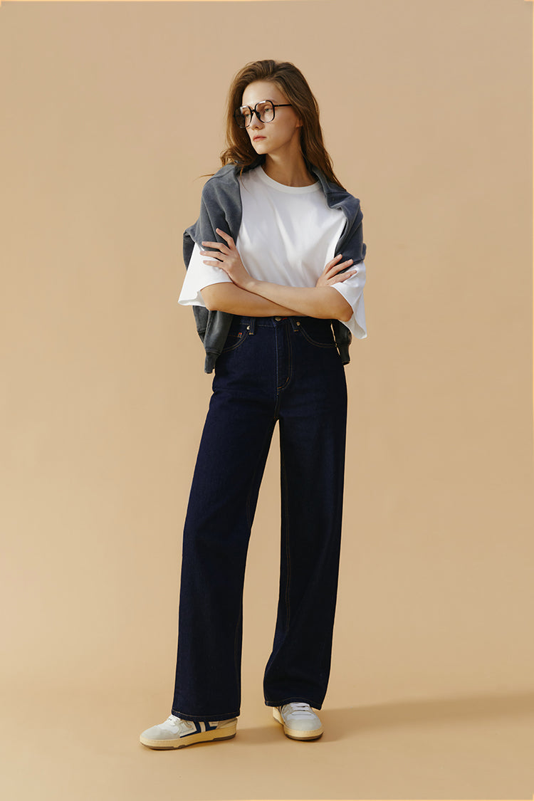 Coney Island Whitefish High Rise Wide Jeans HJ007