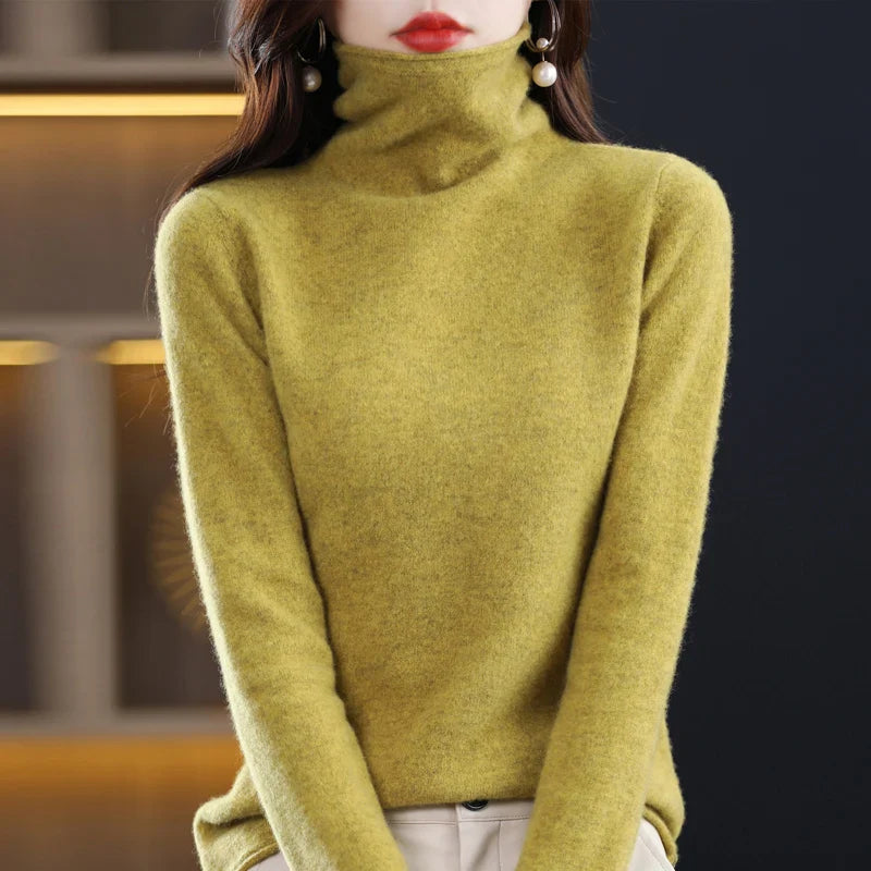 New 100% Merino Wool Turtleneck Cashmere Sweater