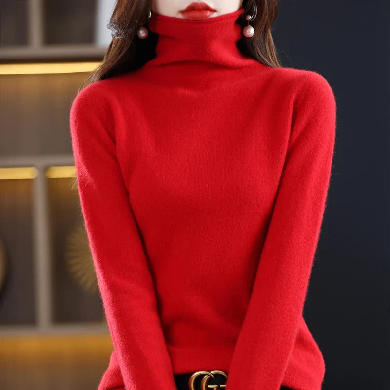 New 100% Merino Wool Turtleneck Cashmere Sweater
