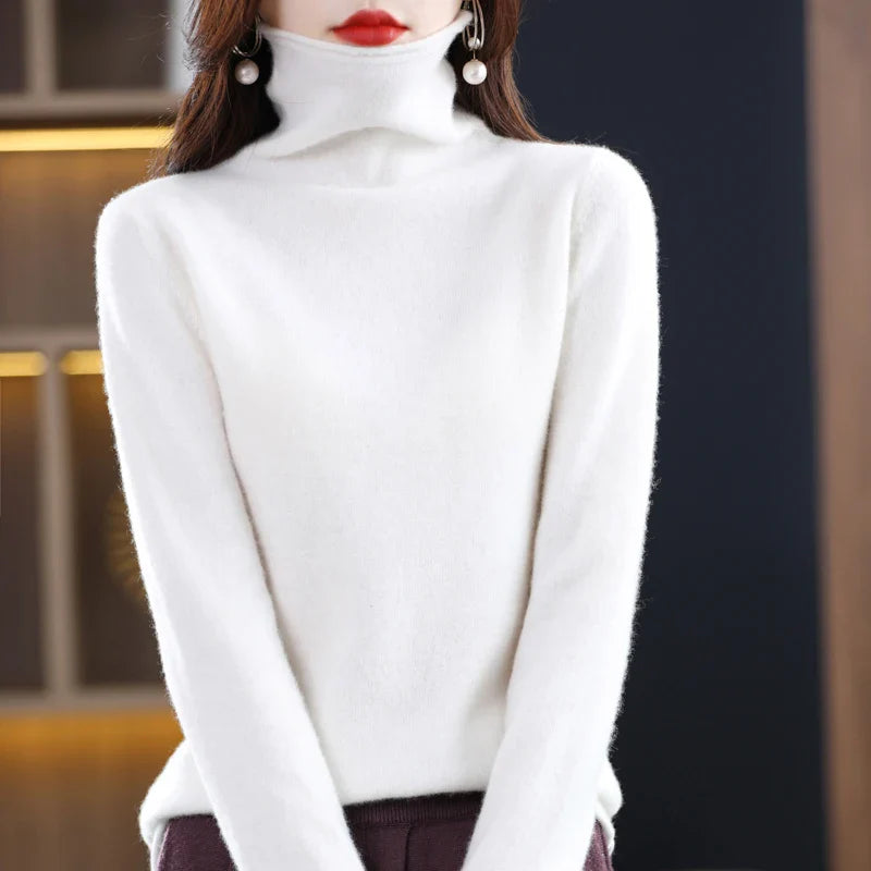 New 100% Merino Wool Turtleneck Cashmere Sweater