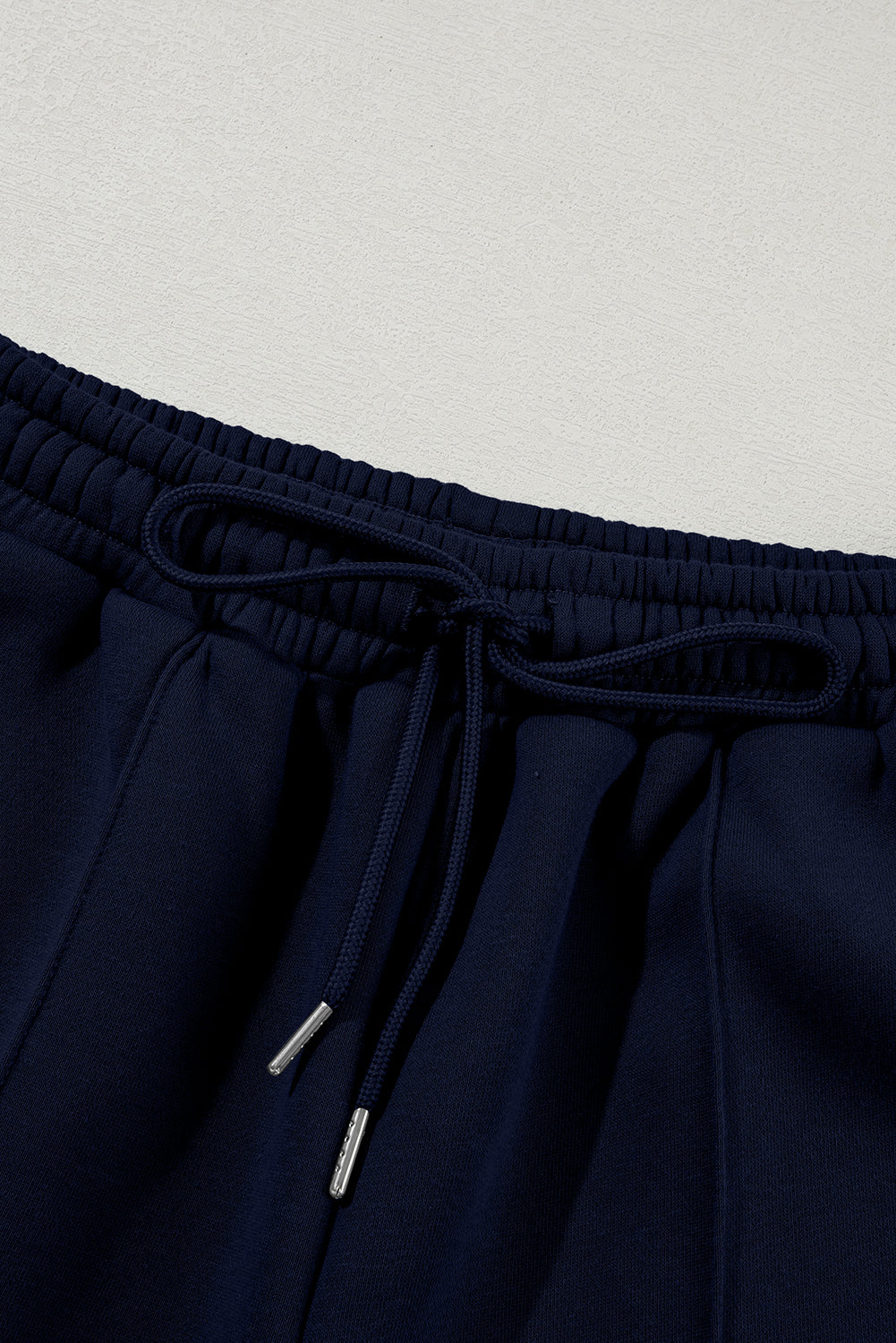 Solid Zip-Up Jacket and Drawstring Pants Set