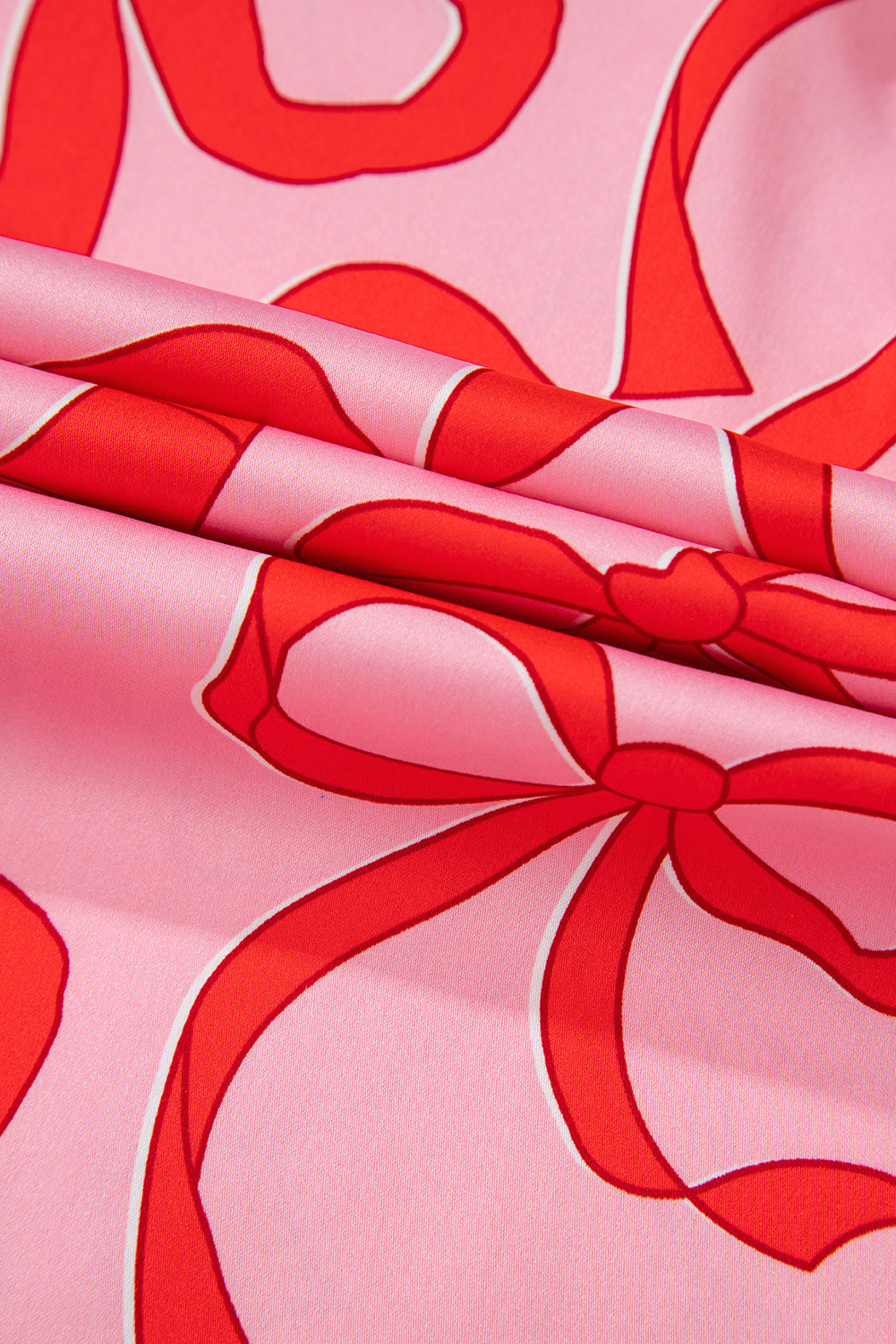 Bow Long Sleeve Top and Pants Pajama Set